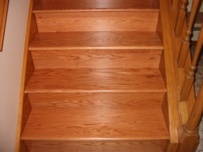 Hardwood stairs