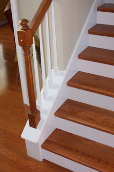 Oak Stair Treads and White Risers
