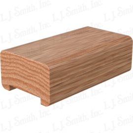 LJ-6001 Contemporary Oak Handrail - Plowed 1-3/4"