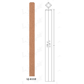 LJ-4110 3 in Craftsman Newel Post - Red Oak