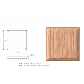 LJ-7032 4-1/2 in Square Rosette