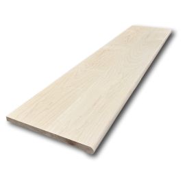 White Hard Maple Unfinished Retro Stair Tread Closed 42 in