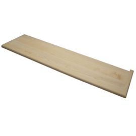 White Hard Maple Unfinished Retro Right Return Stair Tread 60 in
