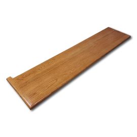 Red Oak Butterscotch (D34) Retro Left Return Stair Tread 54 in