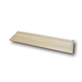 White Oak Unfinished Traditional Right Return Stair Tread 48 in
