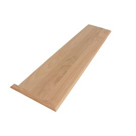 Red Oak Unfinished Traditional Left Return Stair Tread 48 in
