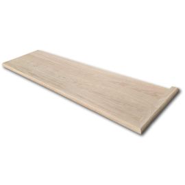 White Oak Unfinished Traditional Right Return Stair Tread 48 in