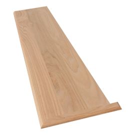 Red Oak Unfinished Traditional Right Return Stair Tread 48 in