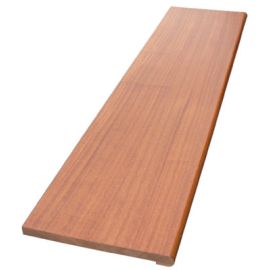 Sapele Natural (Prefinished Clear) Retro Stair Tread Closed 42 in