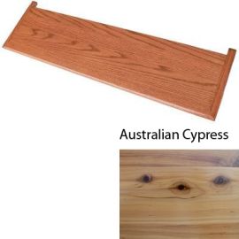 Double Return Australian Cypress Traditional Prefinished Tread
