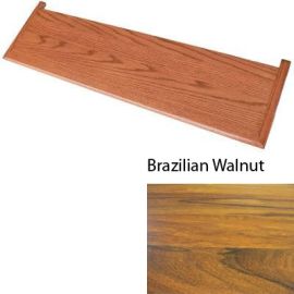 Double Return Brazilian Walnut (Ipe) Retro-Fit Unfinished Tread