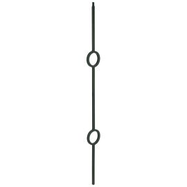 1/2" Square Iron Baluster - Double Circle