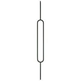 1/2" Square Iron Baluster - Single Oval