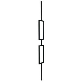 1/2" Square Iron Baluster - Double Rectangle