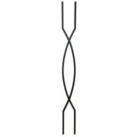1/2" Square Iron Baluster - Double Helix