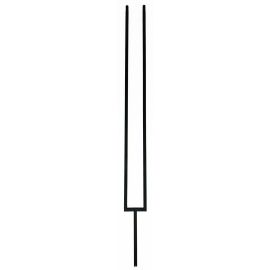 1/2" Square Iron Baluster - Pitch Fork Open Ended Rectangle
