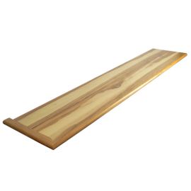 Hickory Unfinished Retro Left Return Stair Tread 54 in