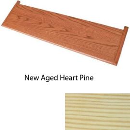 Unfinished Double Return New Aged Heart Pine Retro-Fit Stair Tread