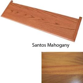 Unfinished Double Return Santos Mahogany Retro-Fit Stair Tread