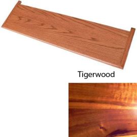 Double Return Tigerwood Retro-Fit Stair Tread - Prefinished